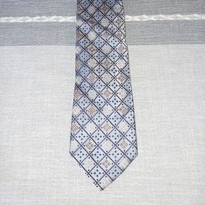 Silver and Blue Men's Tie